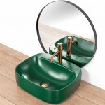 Накладной умывальник Rea Luiza 50 L.Green Matt